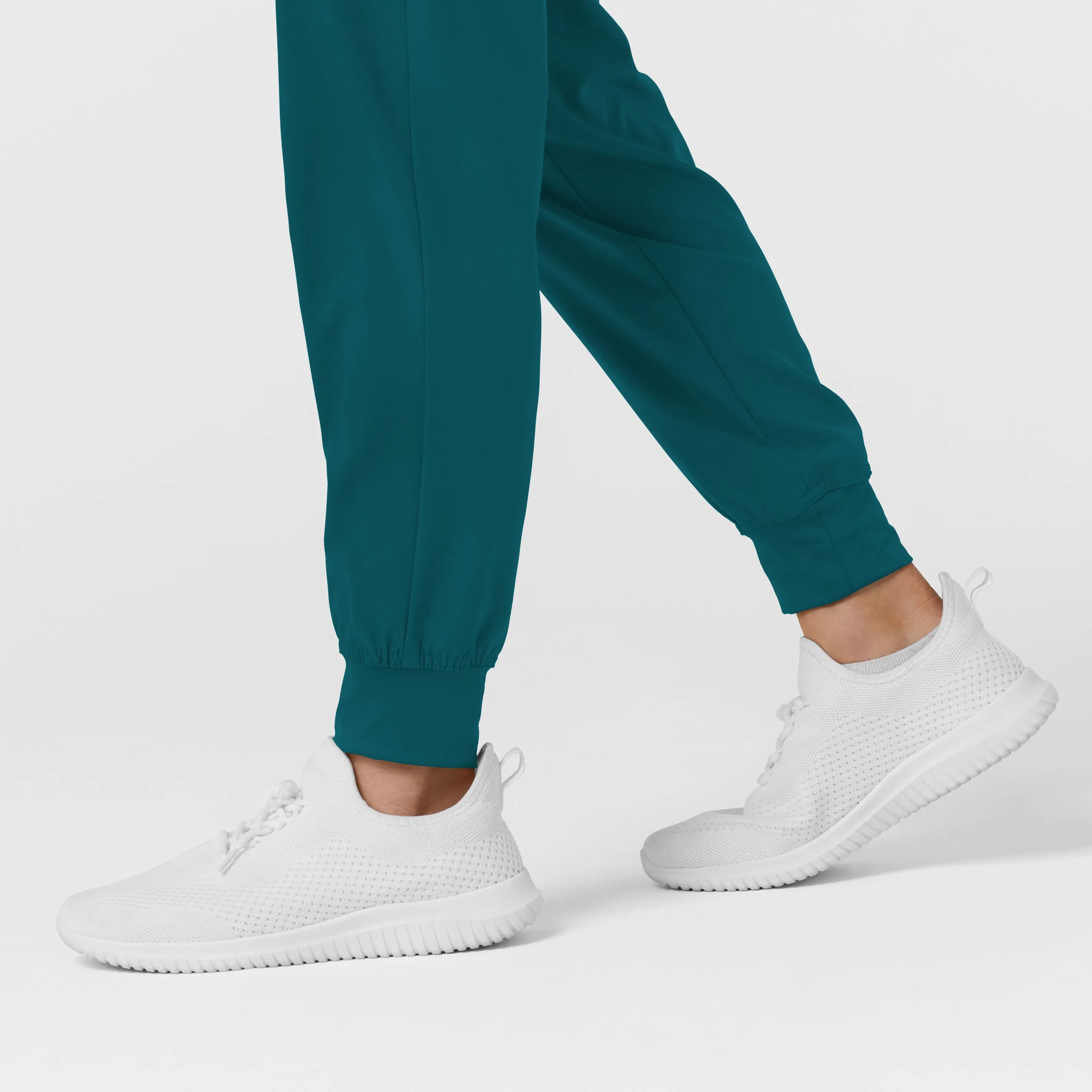 W123 5555 Comfort Waist Cargo Jogger Scrub Pants Caribbean Blue