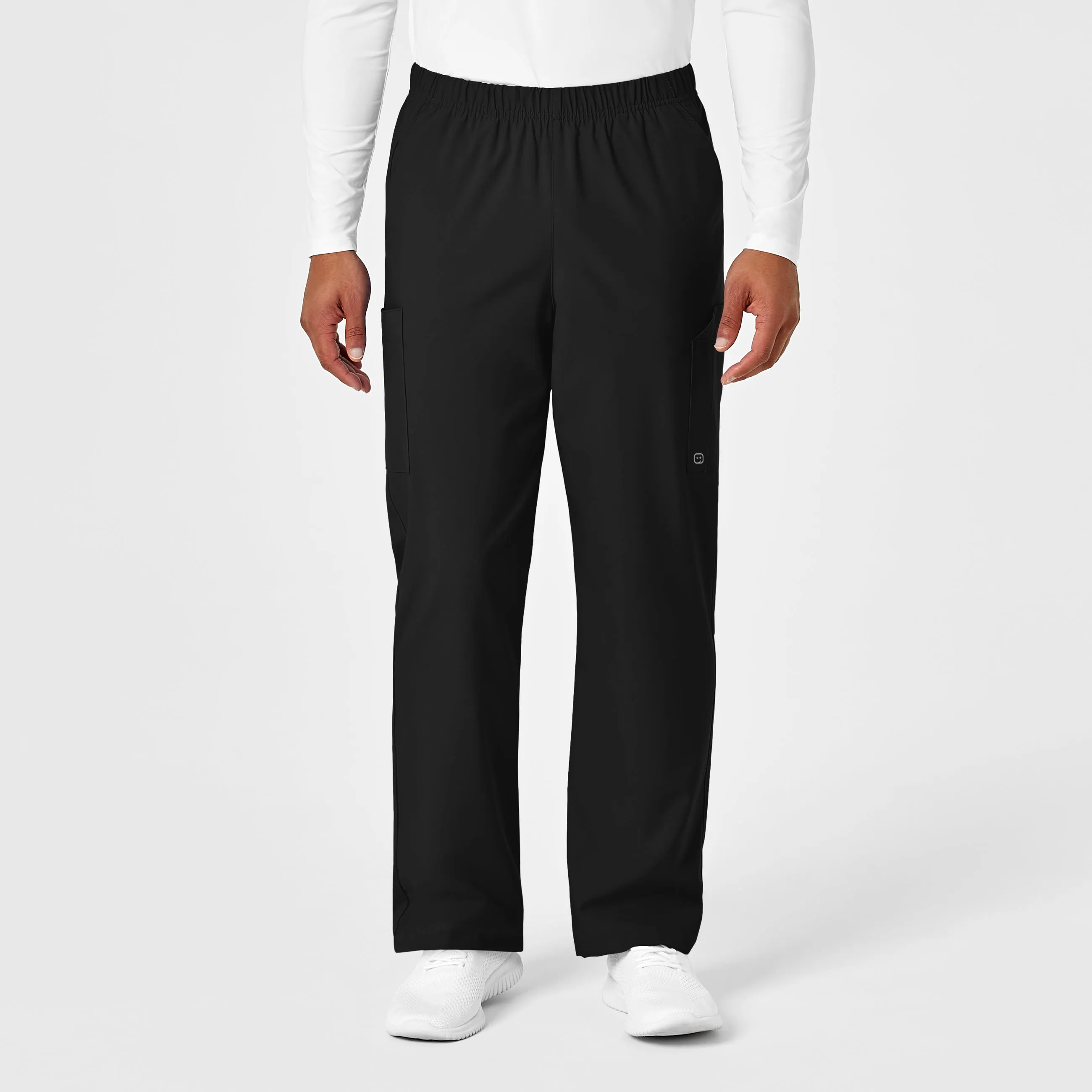 W123 5855 Unisex Multi-Cargo Scrub Pants Black