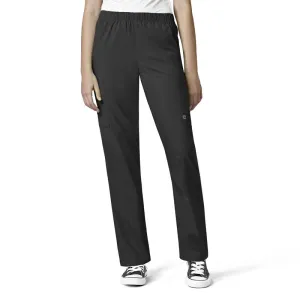 W123 5855 Unisex Multi-Cargo Scrub Pants Black