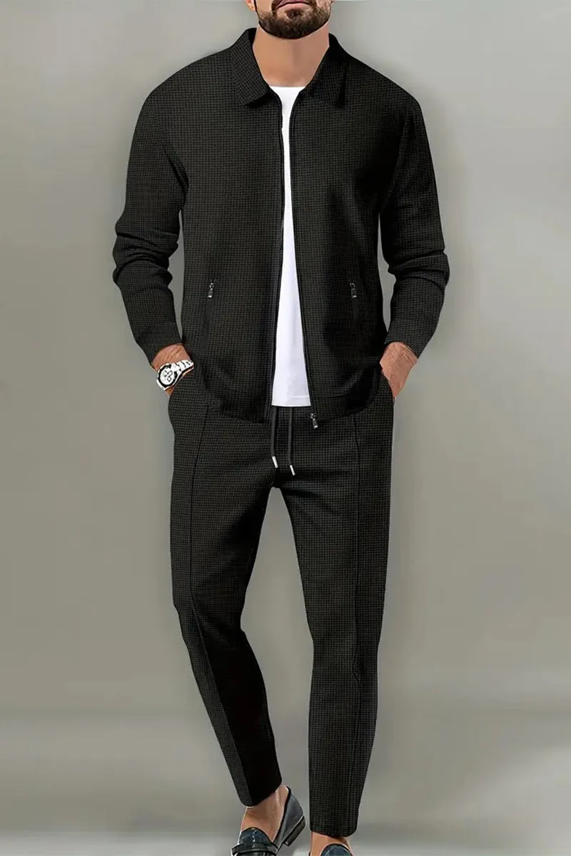 Waffle Fabric Athleisure Suit