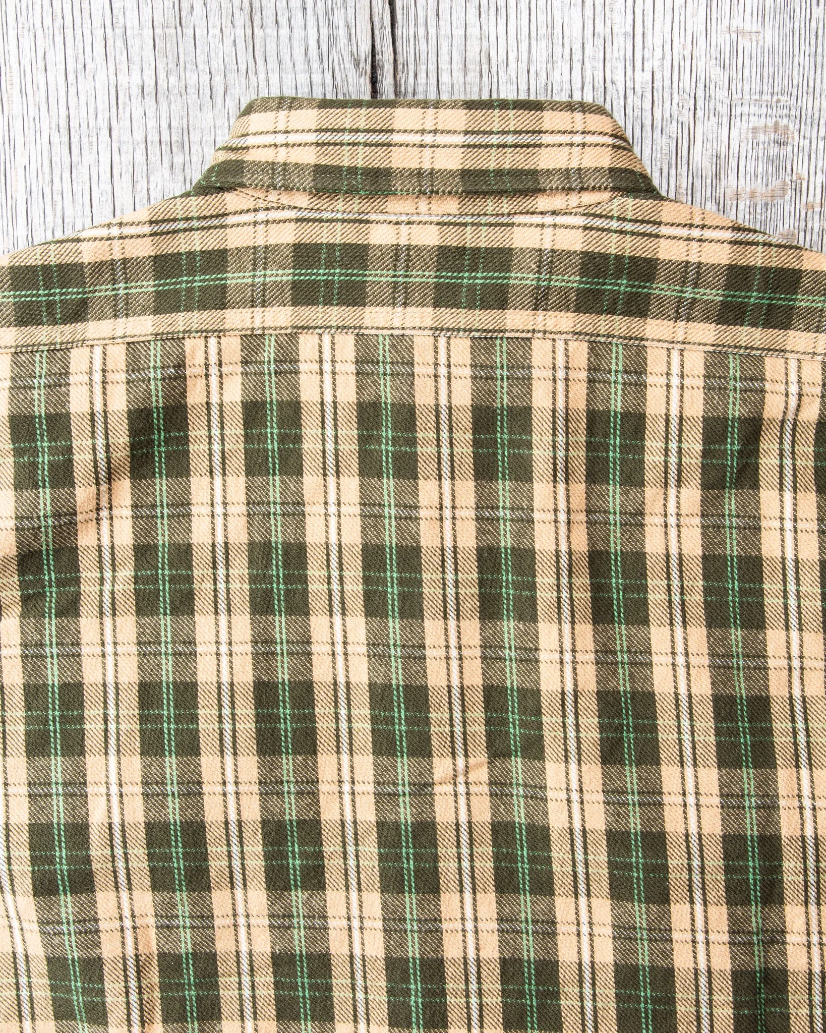 Warehouse & Co Lot 3022 Heavy Flannel Shirt Green Beige