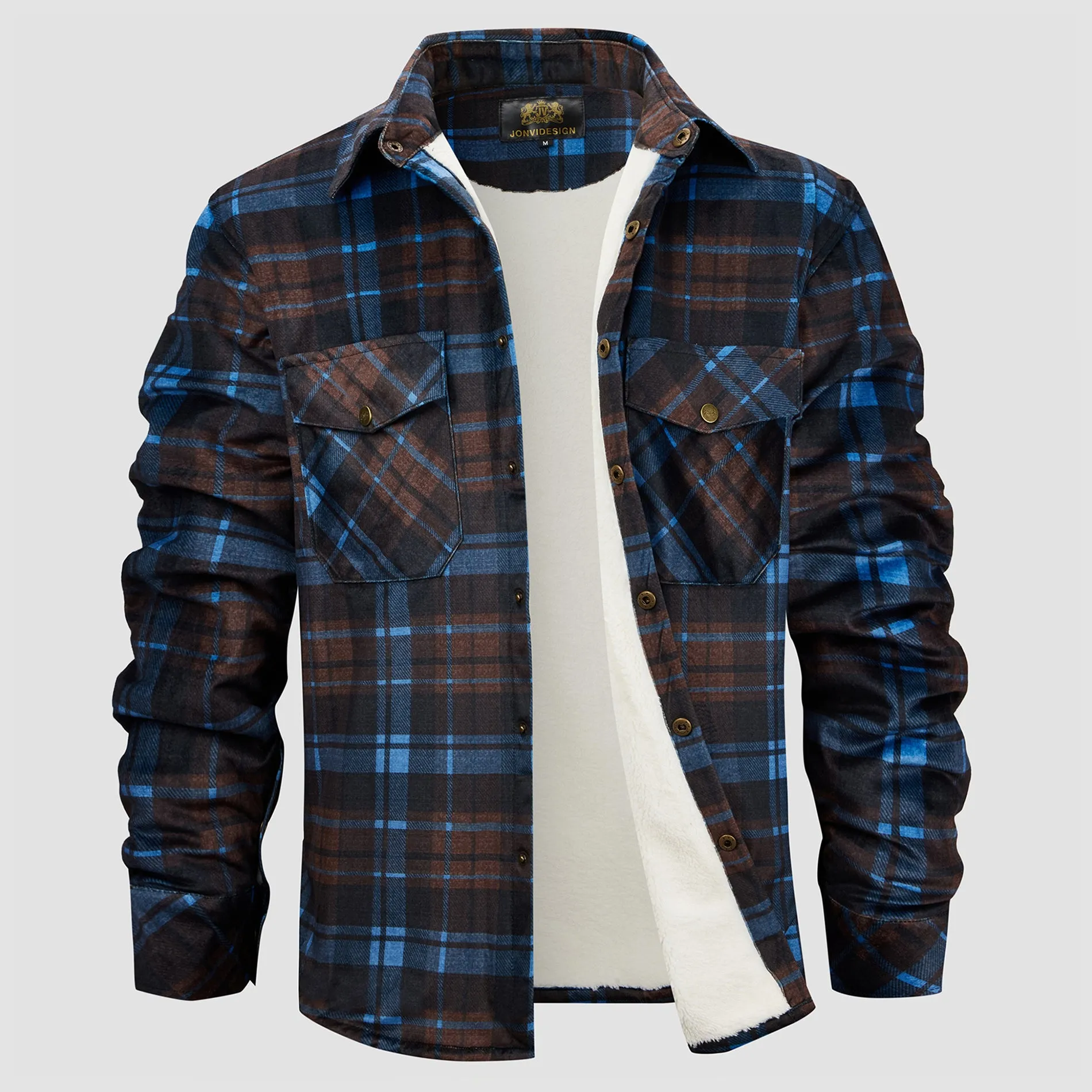 Western Flannel Plaid Button Lumber Jacket