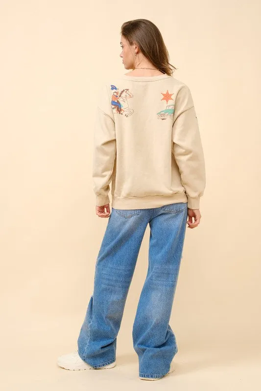 Western Graphic Howdy Sweatshirt