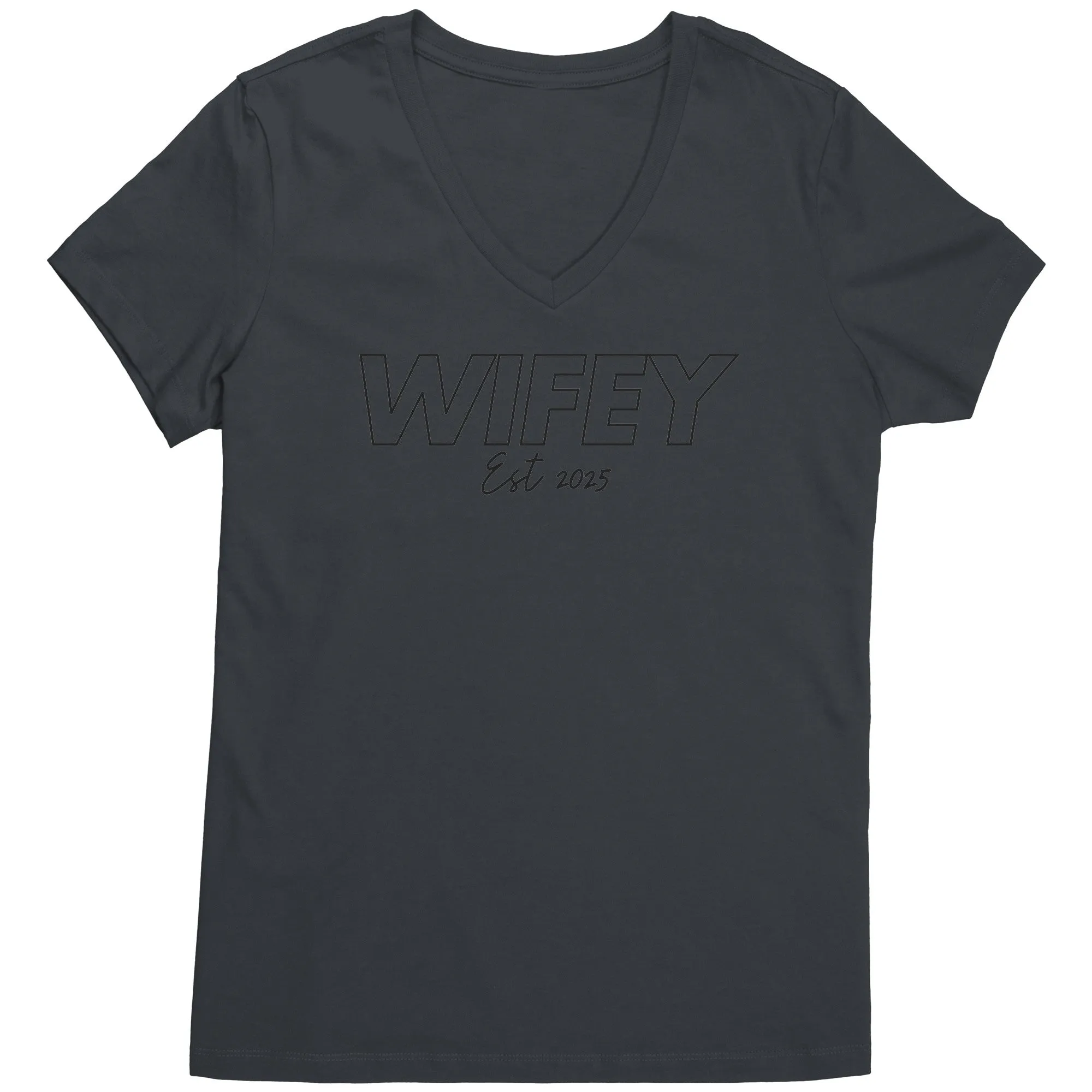 Wifey Shirt, Wifey Est 2025 Shirt, Wifey Crewneck, Wedding Shirt, Wedding Gift Valentine Shirt Valentine Gift For Her Valentine Womens Vneck