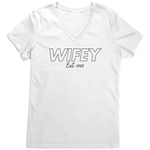 Wifey Shirt, Wifey Est 2025 Shirt, Wifey Crewneck, Wedding Shirt, Wedding Gift Valentine Shirt Valentine Gift For Her Valentine Womens Vneck