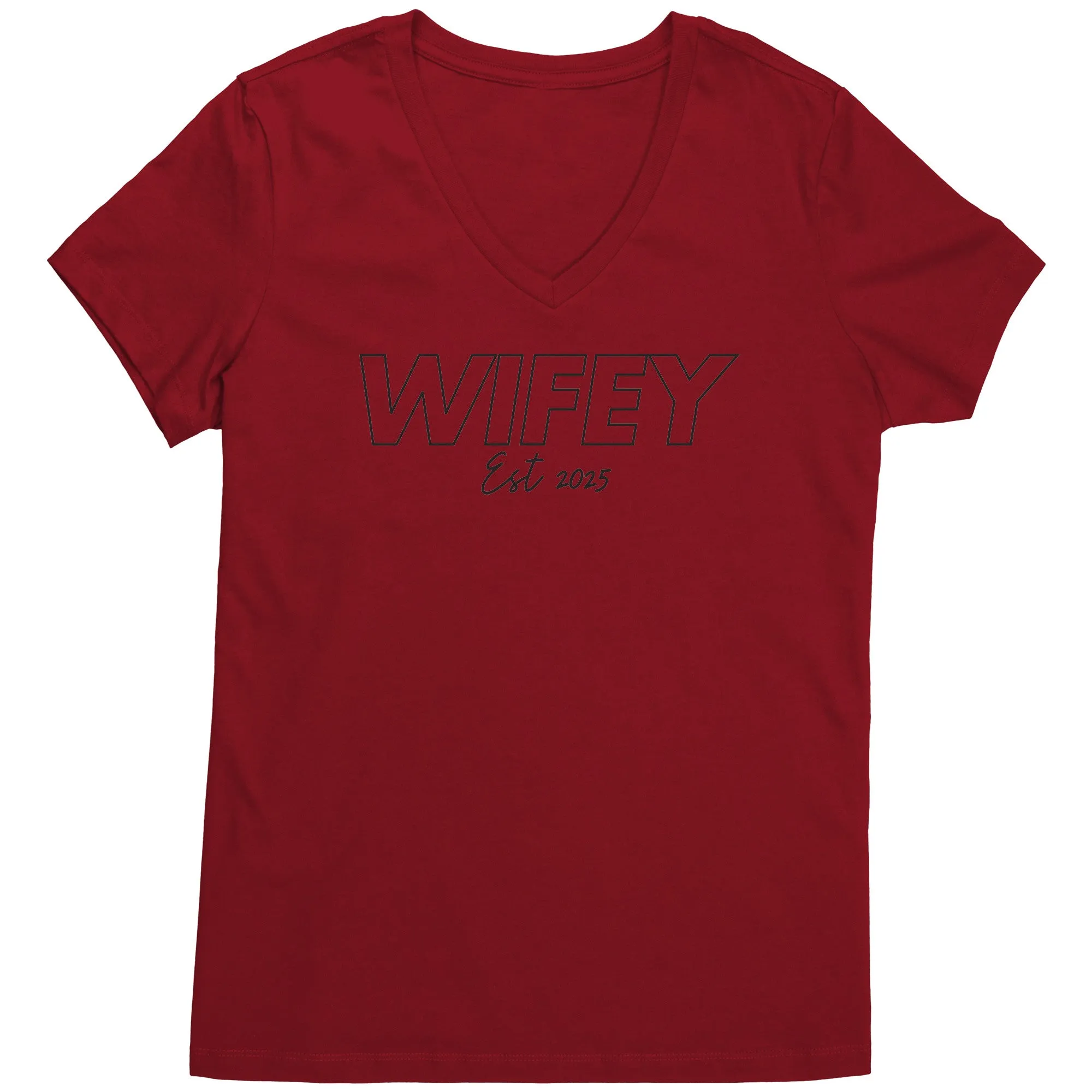 Wifey Shirt, Wifey Est 2025 Shirt, Wifey Crewneck, Wedding Shirt, Wedding Gift Valentine Shirt Valentine Gift For Her Valentine Womens Vneck