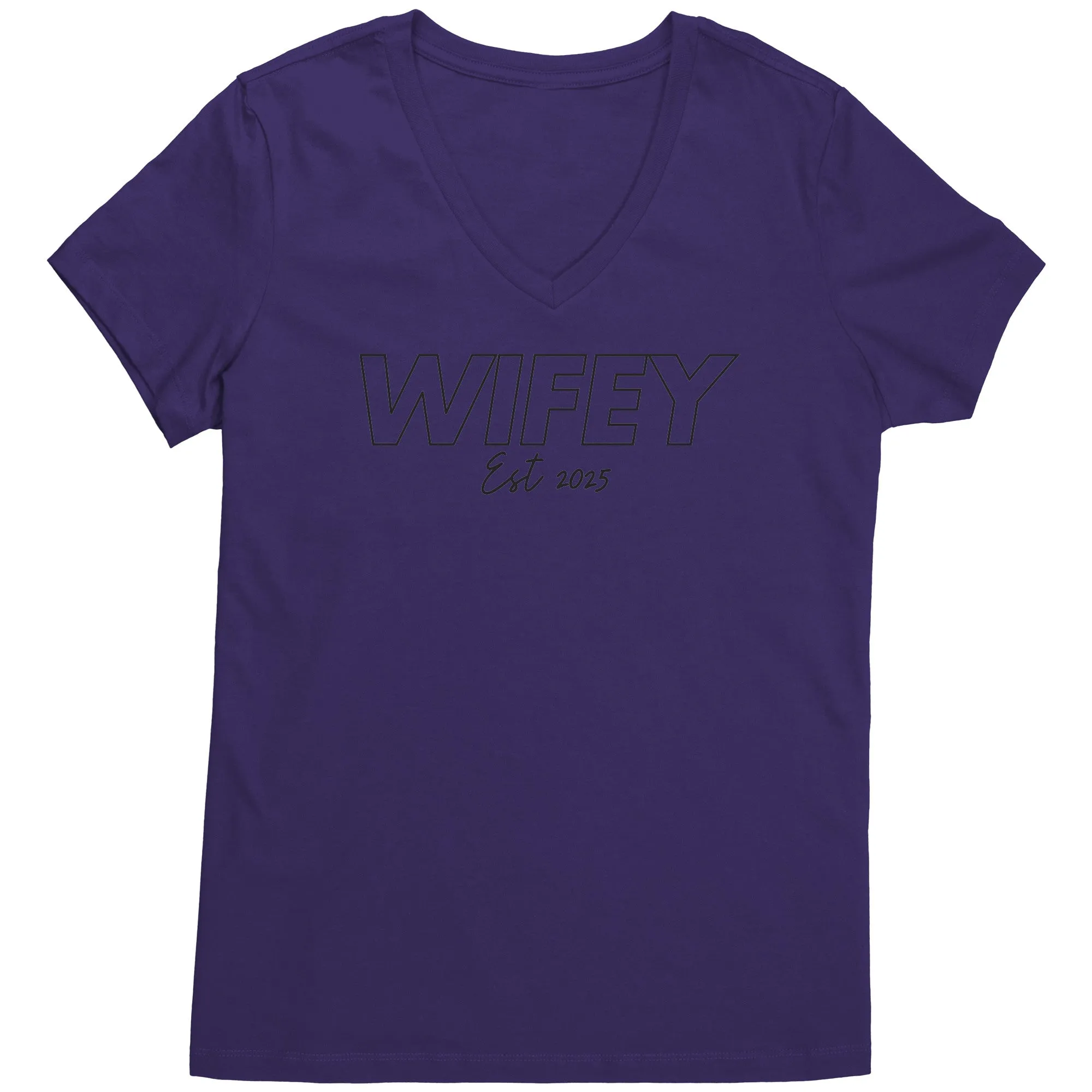 Wifey Shirt, Wifey Est 2025 Shirt, Wifey Crewneck, Wedding Shirt, Wedding Gift Valentine Shirt Valentine Gift For Her Valentine Womens Vneck