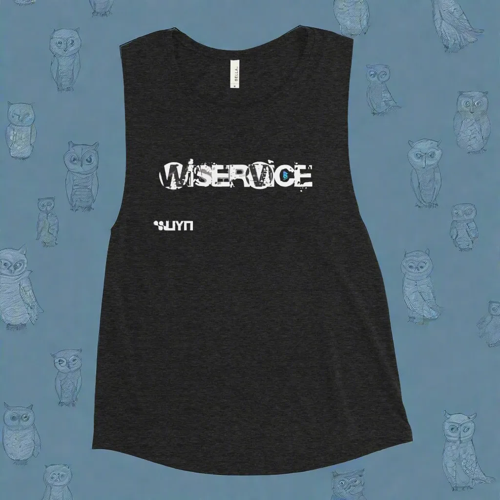 Wiservice Ladies’ Muscle Tank - Free Delivery! Reggae / Dub / Ska / Ska punk / Punk - Alternative Apparel and Merch Only from Phase B Records.