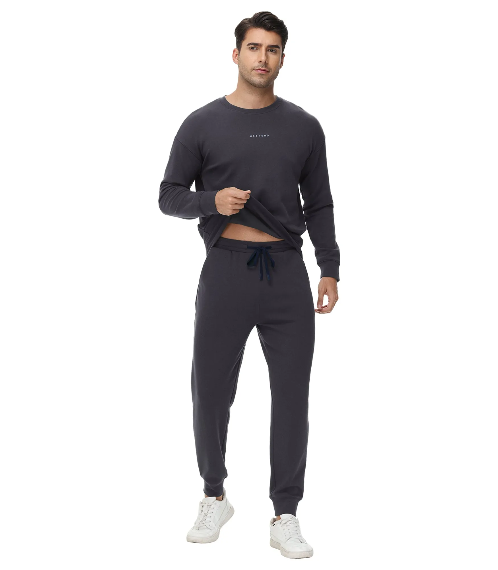 WiWi Men's Tracksuit Athletic Sweatsuits Long Sleeve 2 Piece Outfit