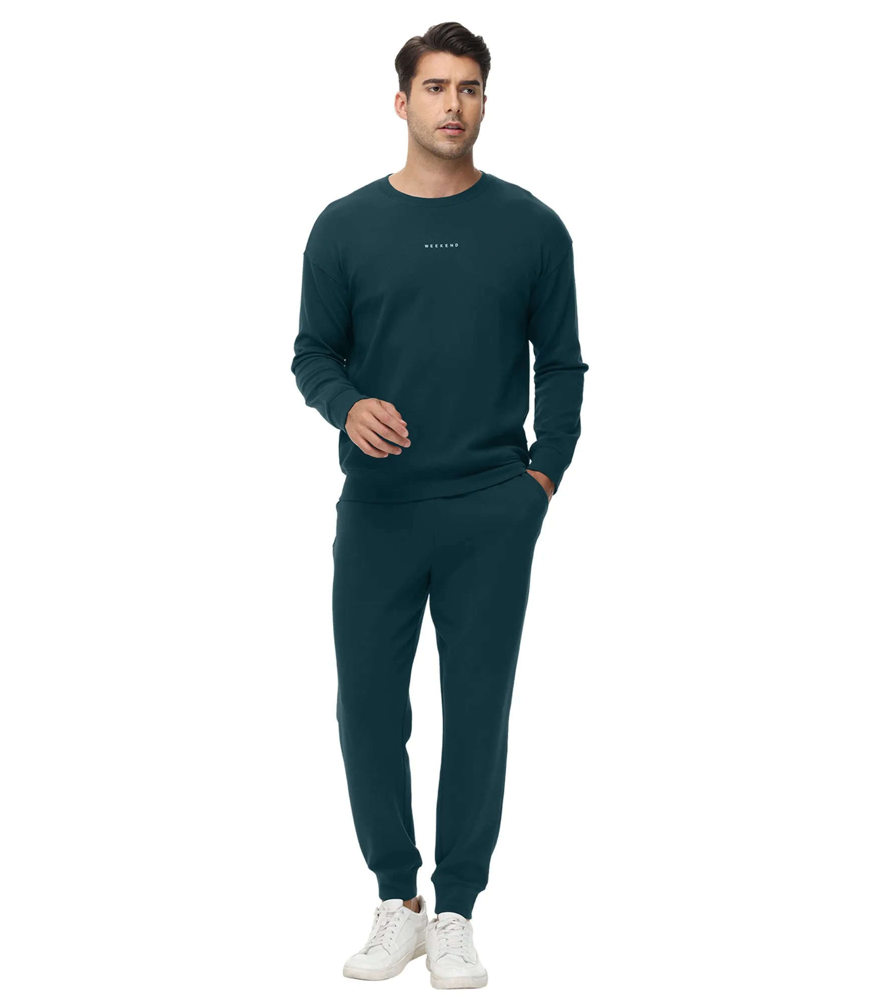 WiWi Men's Tracksuit Athletic Sweatsuits Long Sleeve 2 Piece Outfit