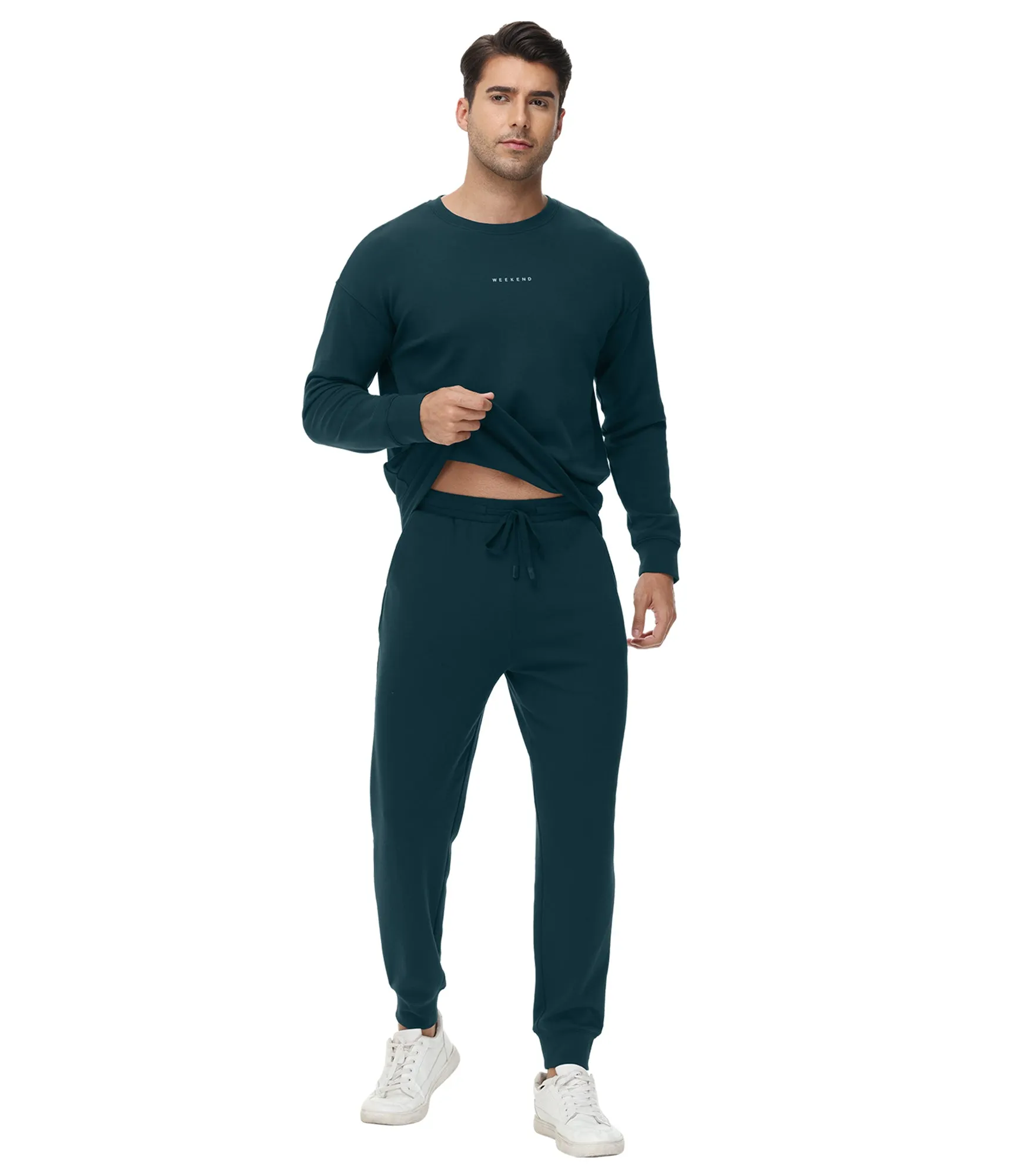 WiWi Men's Tracksuit Athletic Sweatsuits Long Sleeve 2 Piece Outfit