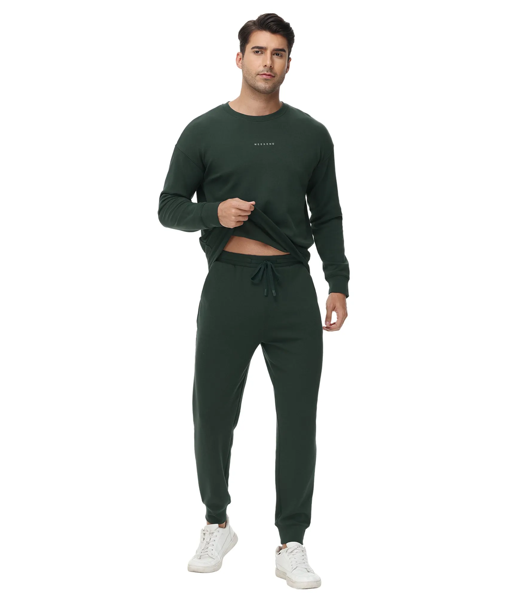 WiWi Men's Tracksuit Athletic Sweatsuits Long Sleeve 2 Piece Outfit
