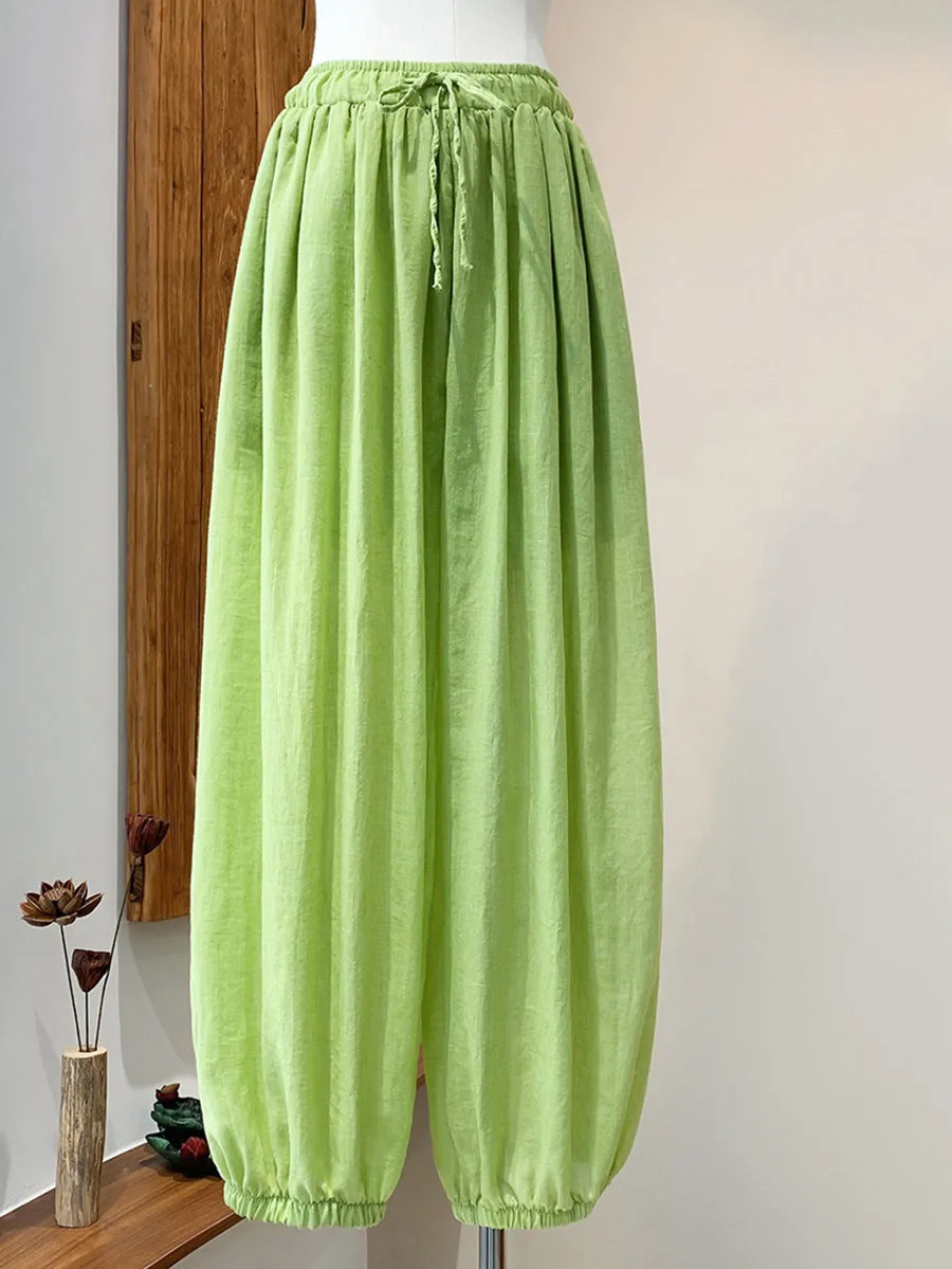 Women Spring Pure Color Harem Pants