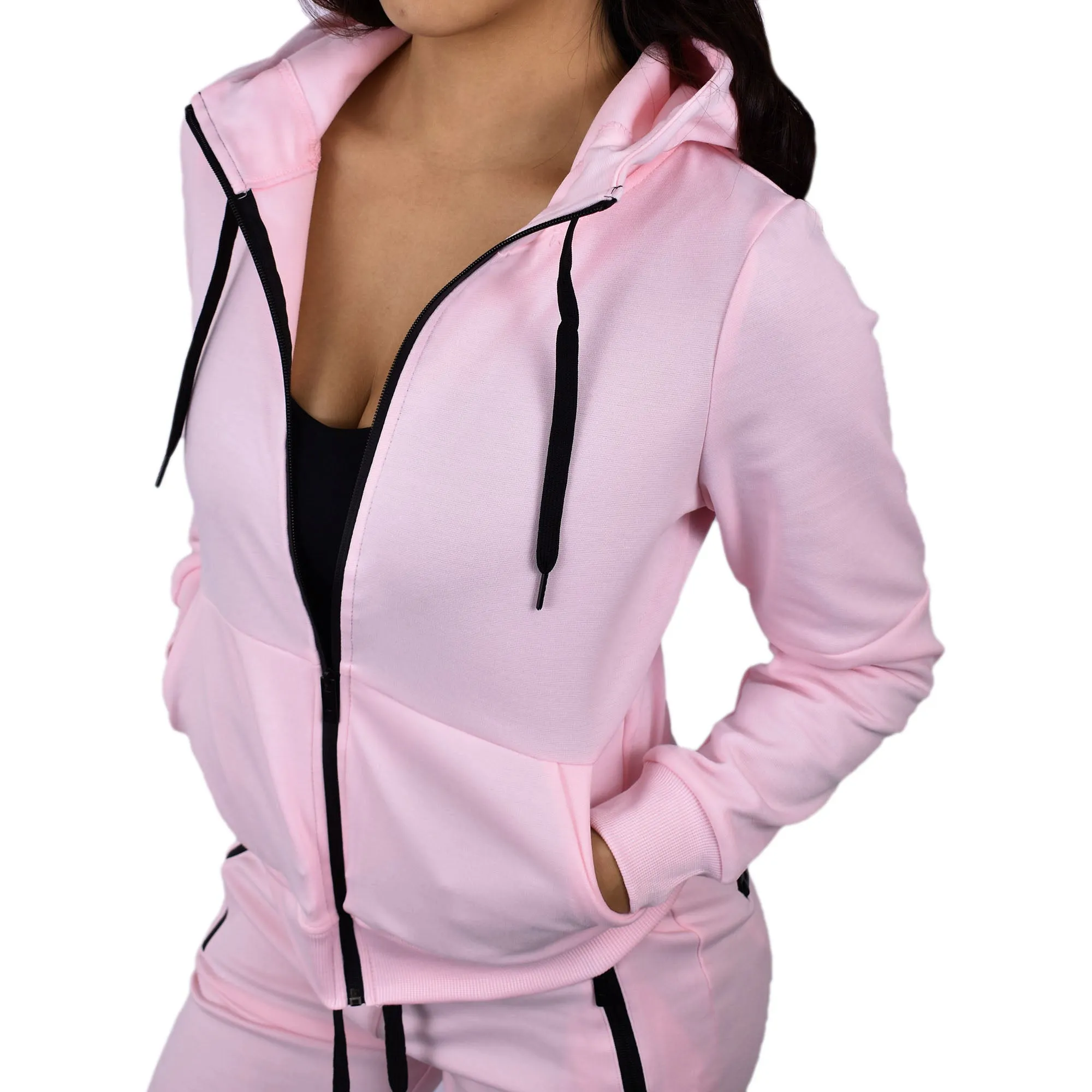 Women's Tech Fleece Tracksuit  - Pale Pink