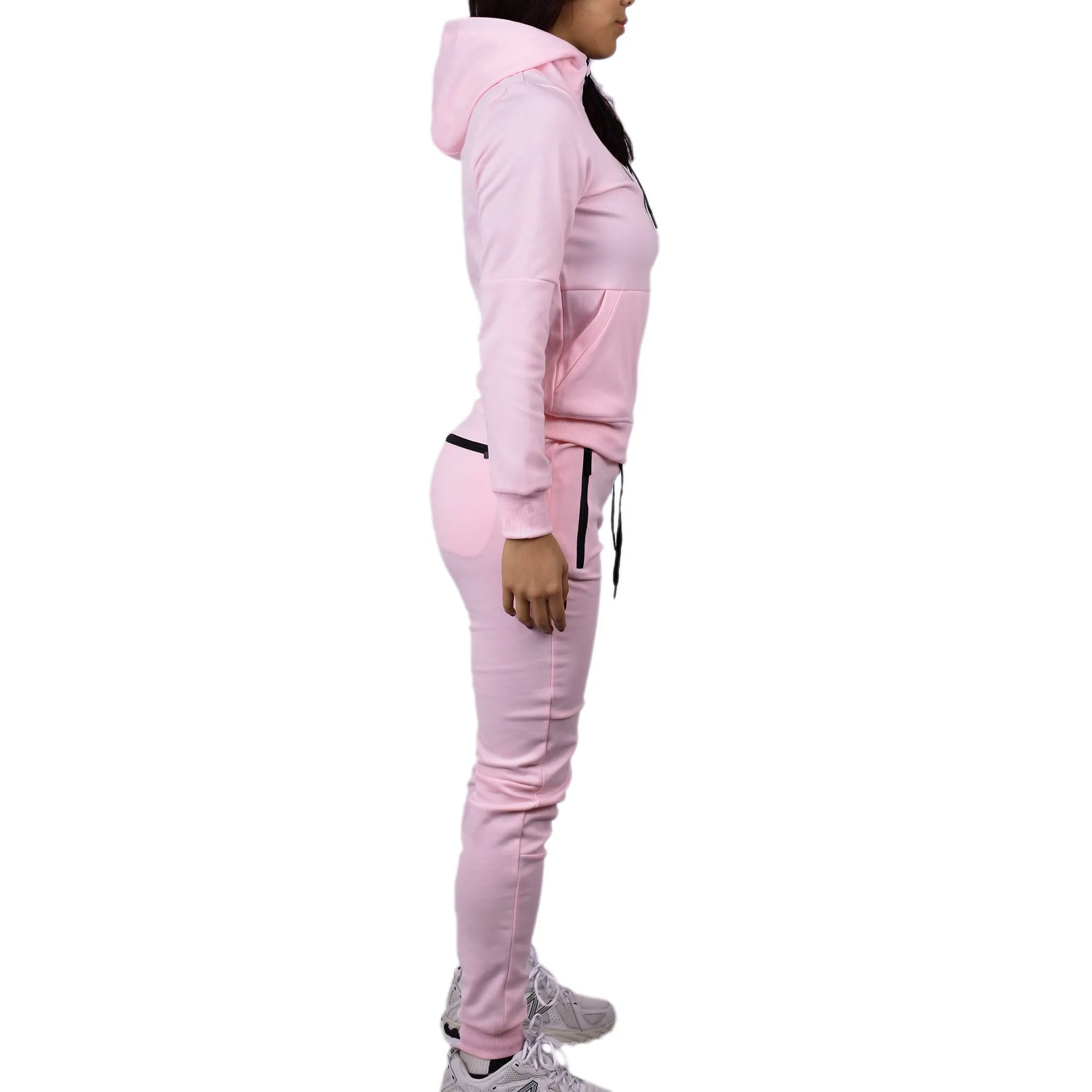Women's Tech Fleece Tracksuit  - Pale Pink
