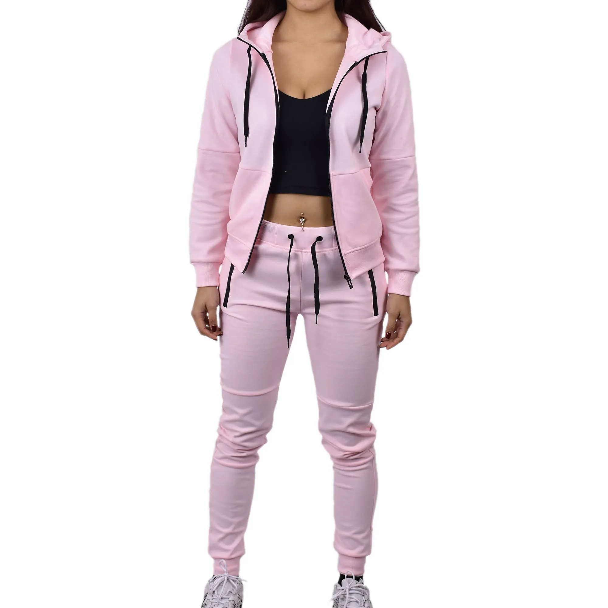 Women's Tech Fleece Tracksuit  - Pale Pink