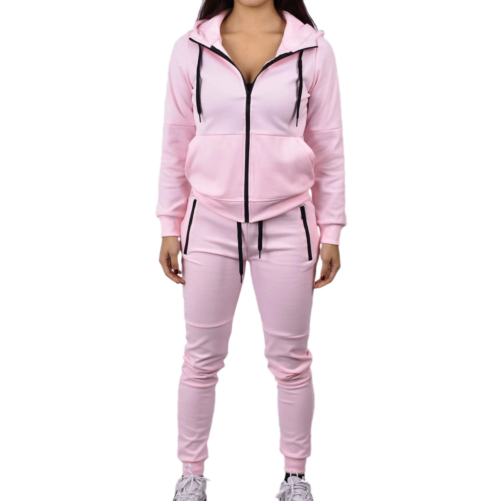 Women's Tech Fleece Tracksuit  - Pale Pink