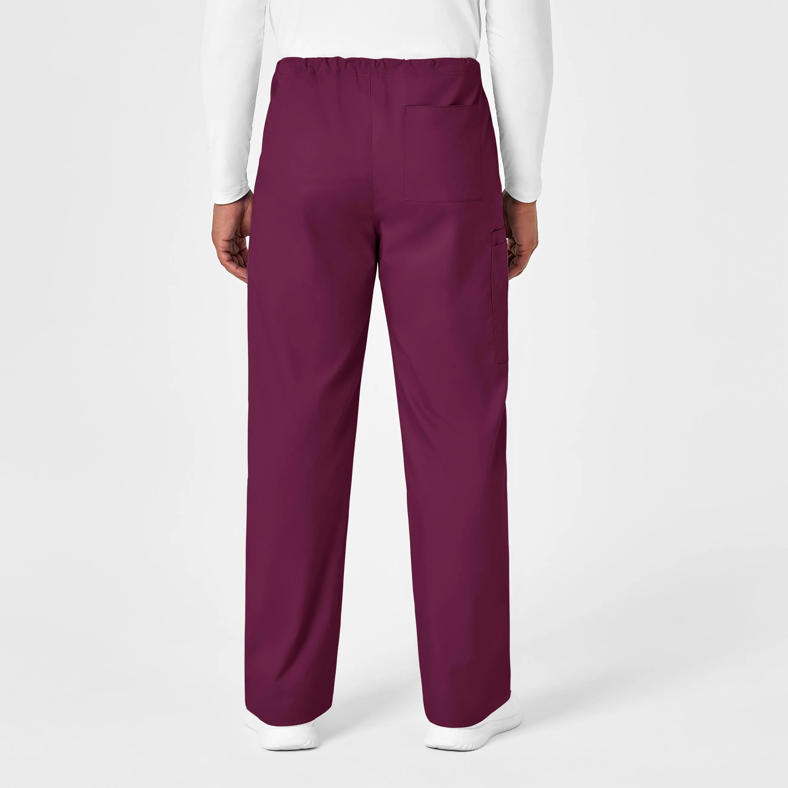 WonderWORK 500 Unisex Drawstring Cargo Scrub Pants Wine