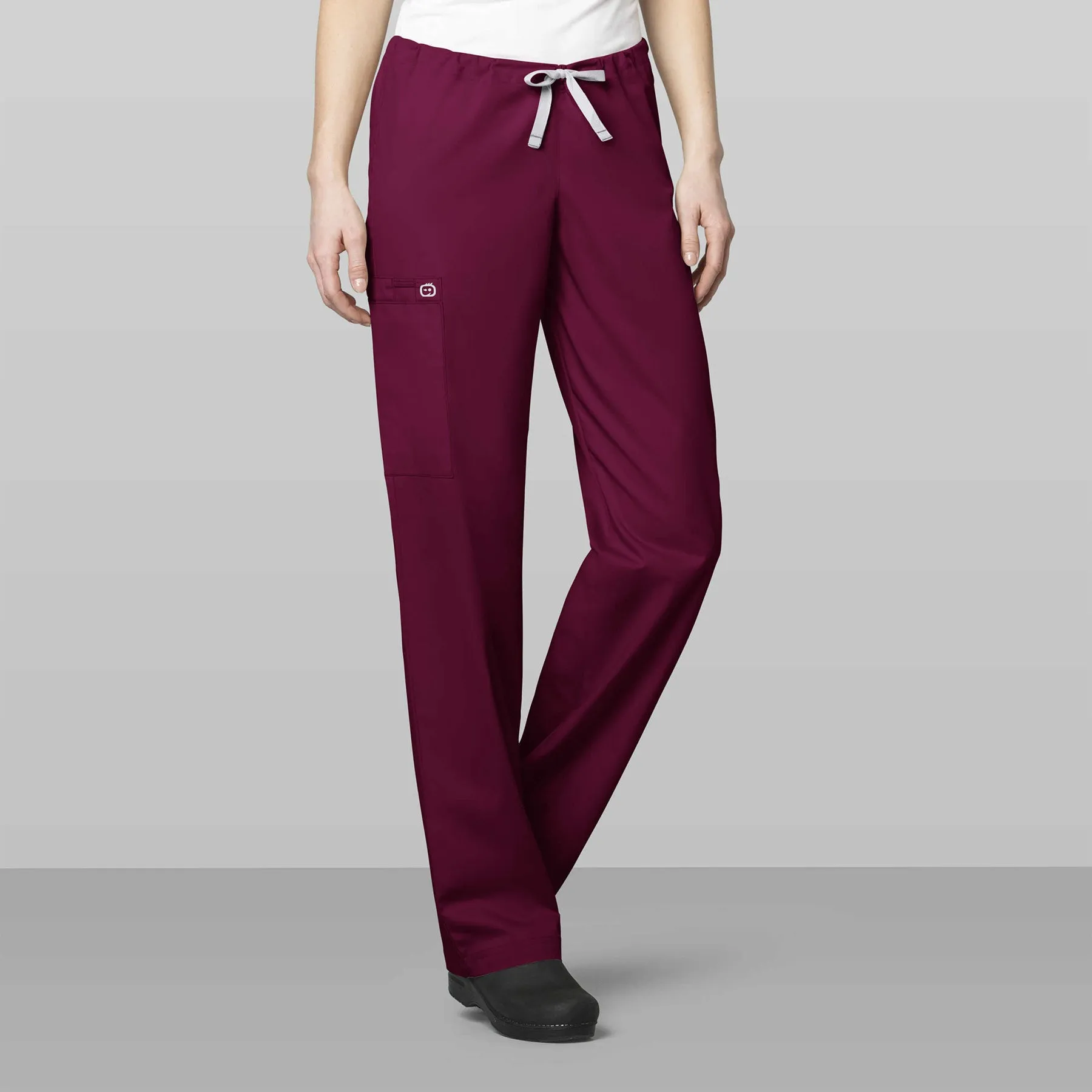 WonderWORK 500 Unisex Drawstring Cargo Scrub Pants Wine