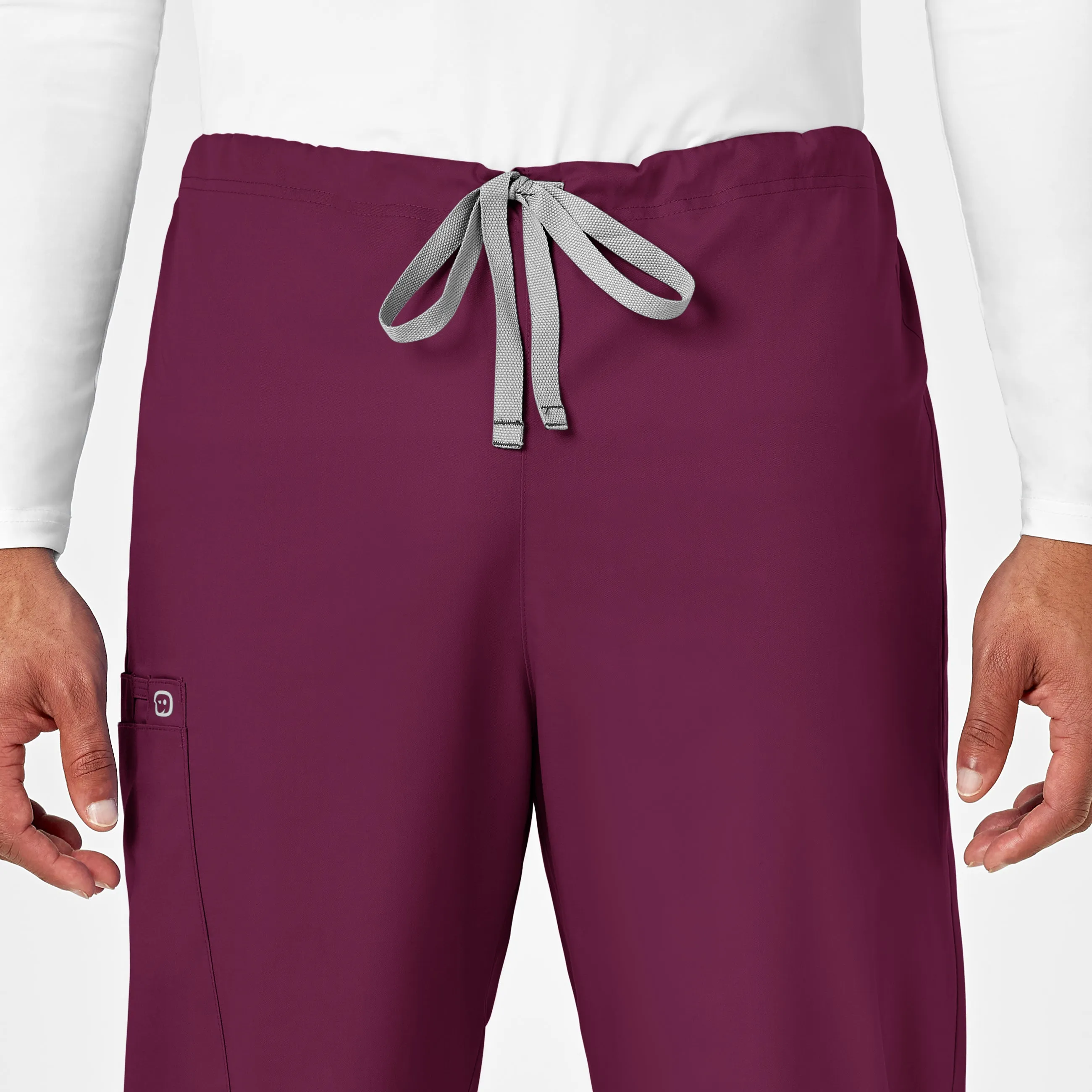 WonderWORK 500 Unisex Drawstring Cargo Scrub Pants Wine