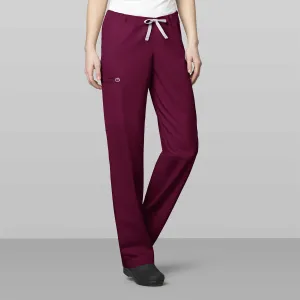 WonderWORK 500 Unisex Drawstring Cargo Scrub Pants Wine