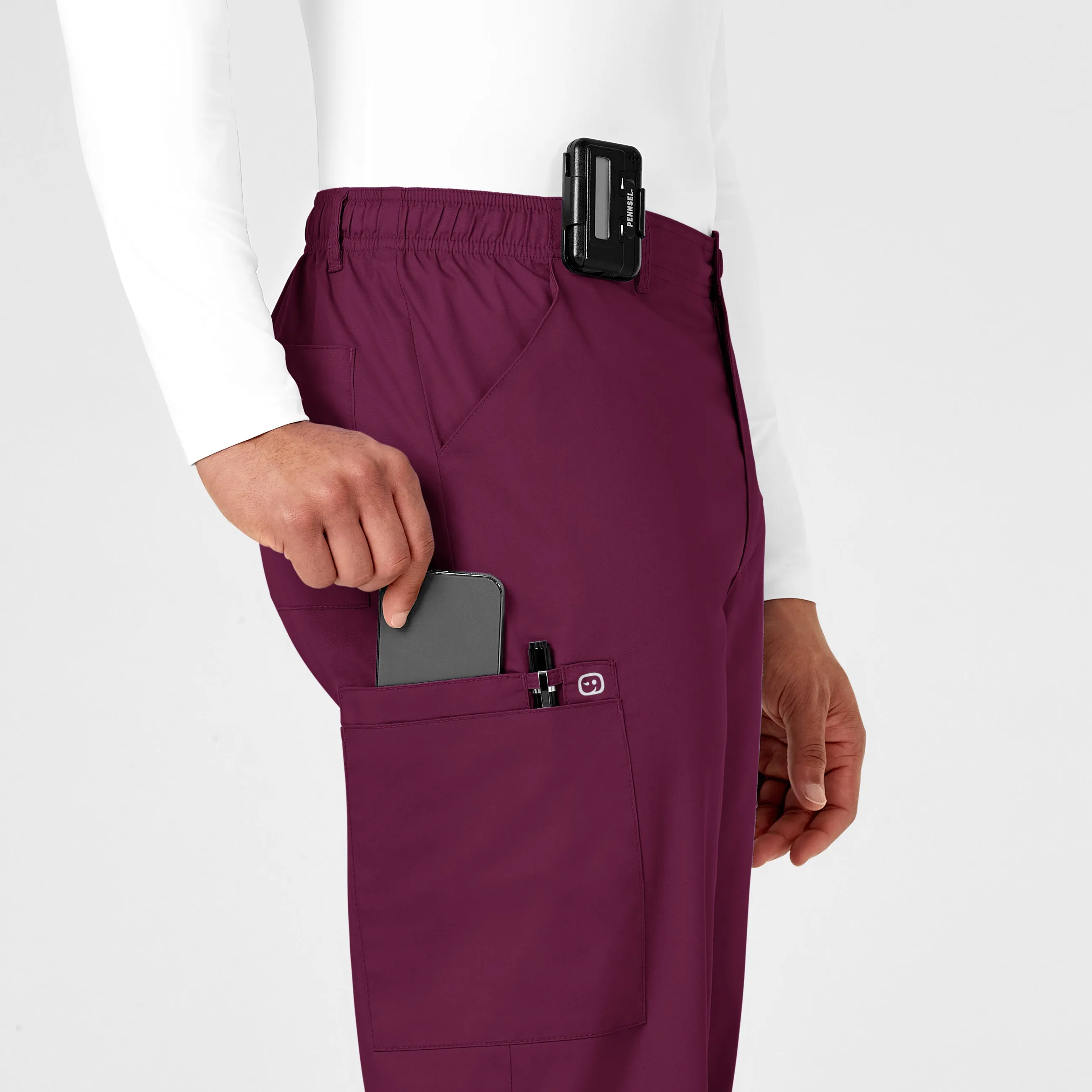 WonderWORK 503 Men's Cargo Scrub Pants Wine