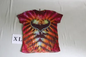 XL Ladies  V-Neck Incline Heart