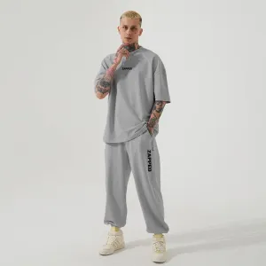 Zapped Oversize T-Shirt & Jogger Pant Cord Set - Gray