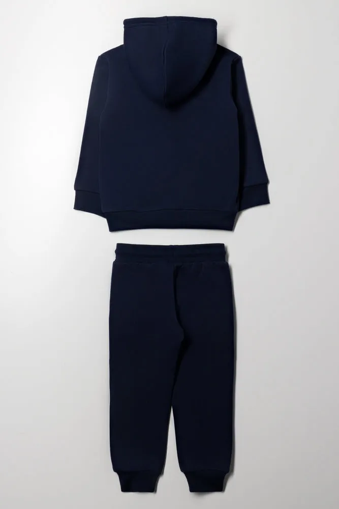 Zip Through Tracksuit Navy